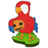 Perroquet Halloween citrouille