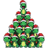 Weihnachts-Dinosaurier - T-Rex feiert unterm