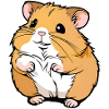 Thick cute gold hamster