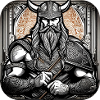 Fier guerrier viking germanique