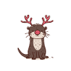 Otter Christmas Fun Saying