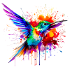 colibri en aquarelle