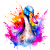 Bunte Gans, Vögel