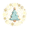 Lebkuchenplätzchen, Weihnachtsbaum Gingerbread