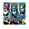 Pop Art Modern Three Kings