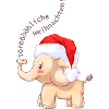 Fröhlicher Elefant zu Weihnachten