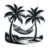 Plage tropicale avec hamac