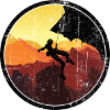 Sunset Climber in Canyon Circle