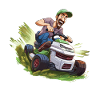 Funny lawn mower