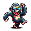 Gorilla with sunglasses