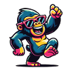 Gorilla with sunglasses