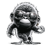 Gorilla with sunglasses
