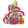 Sloth, Sloths, Christmas Tree, Christmas