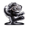 Gorilla with sunglasses