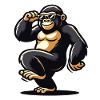 Gorilla with sunglasses