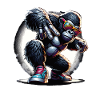 Gorilla mit Sonnenbrille