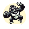Gorilla mit Sonnenbrille
