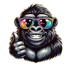 Gorilla with sunglasses
