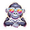 Gorilla with sunglasses