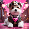 Steampunk art design dog