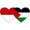 Indonesia Palestine Flag Heart