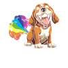Beagle Funny Rainbow Fart