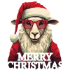 Christmas Llama Glasses