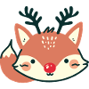 Fox Reindeer Christmas