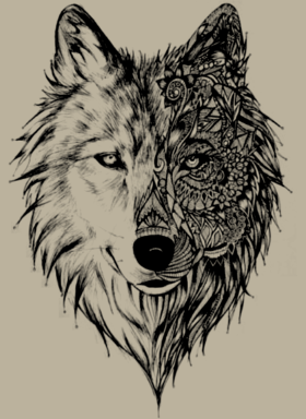 Ce motif unique fusionne la puissance brute du loup avec l'élégance des motifs géométriques et tribaux. Il symbolise la dualité entre nature...