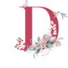 Floral D Letter - Geschenkidee