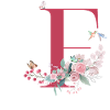 Buchstabe F floral - Geschenkidee