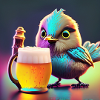 with a pint