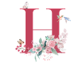 Buchstabe h floral - Geschenkidee