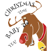Funny reindeer with Christmas saying