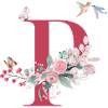 Buchstabe p floral - Geschenkidee