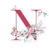 Buchstabe n Blumen - Geschenkidee