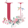 Buchstabe u floral - Geschenkidee