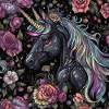 Schwarzes Einhorn Design