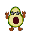 Rocking Avocat Cool Musique Aimant
