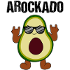 Rockende Avocado Cool Musikliebend