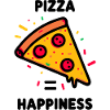 Pizza = Glück