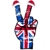 British Flag Christmas Peace Symbol used