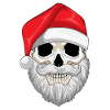 Santa Claus Christmas Skull