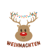 Festlicher Rudolf Rentier Weihnachtspullover