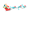 Dolphin Christmas Santa Sleigh