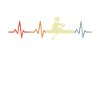 Rowing Stick Figure Heart Rate Line