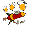 Otters in Space with Beer