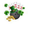 Funny Bowling Balls Shamrock Leprechaun