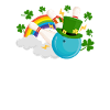 Funny Bowling Balls Shamrock Leprechaun