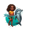 Joyful sea adventure with dolphin